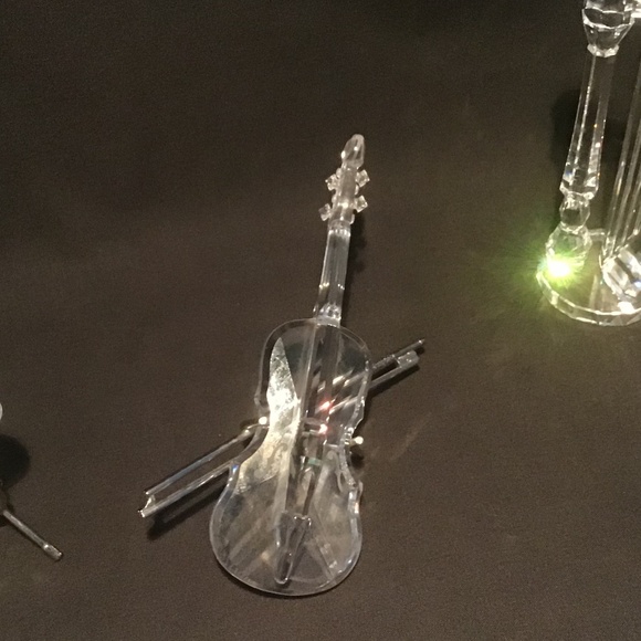 Swarovski Crystal Musical Instruments - HARP, VIOLIN, SAXOPHONE, LUTE - W/Boxes - Picture 4 of 11